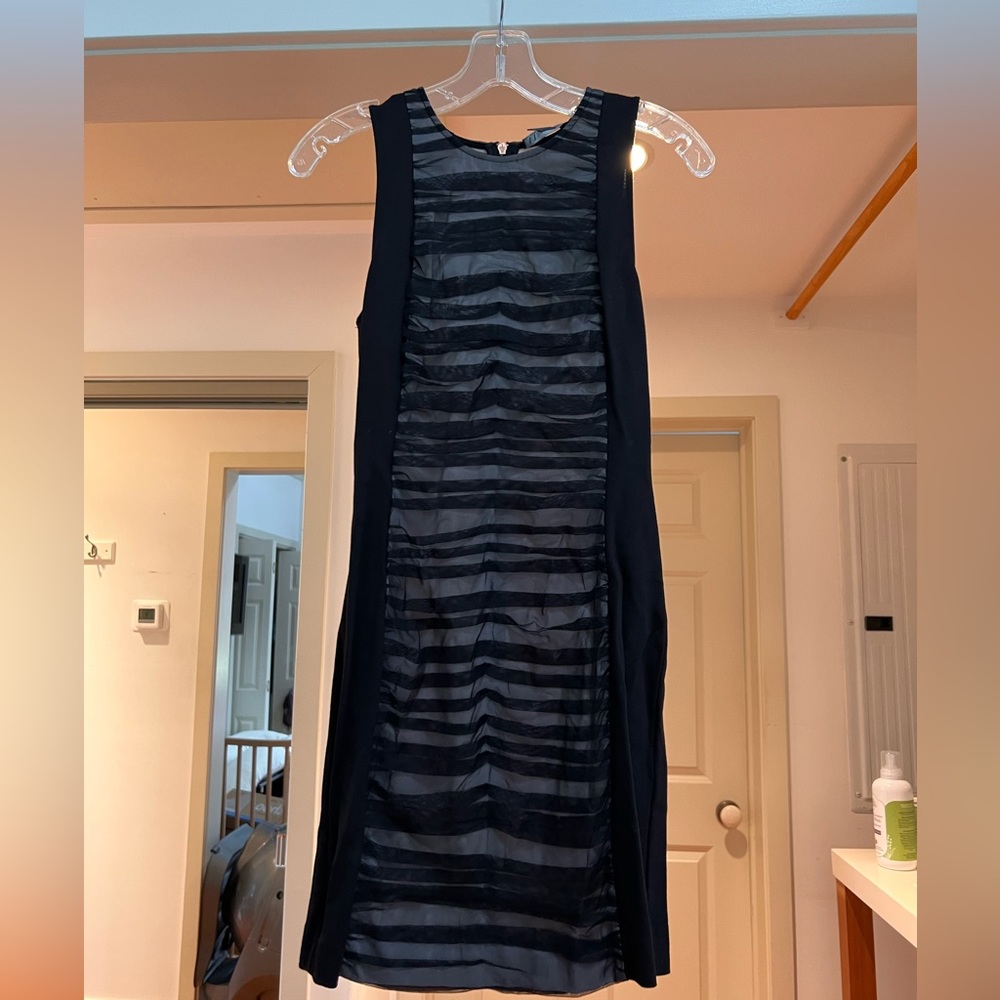 Armani Exchange Black Cocktail Dress with ruched detailing size 2